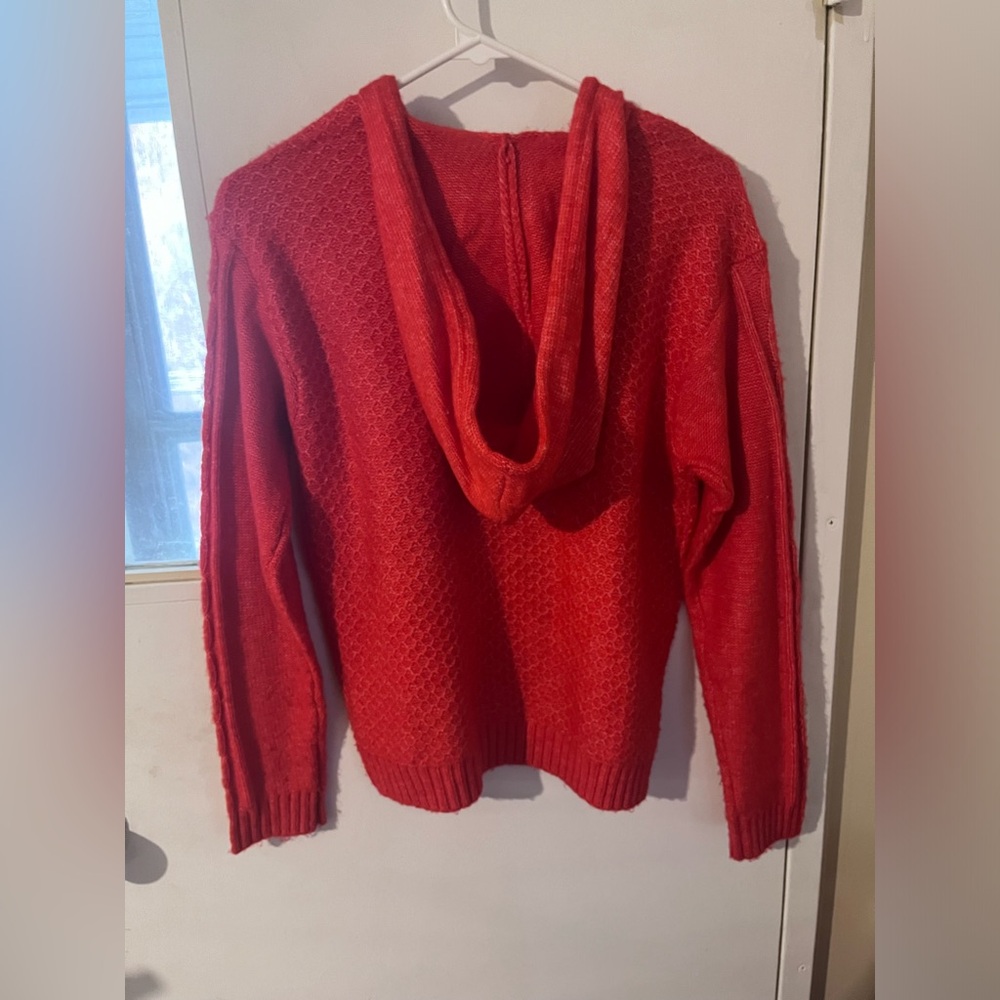 Red Hooded Sweater